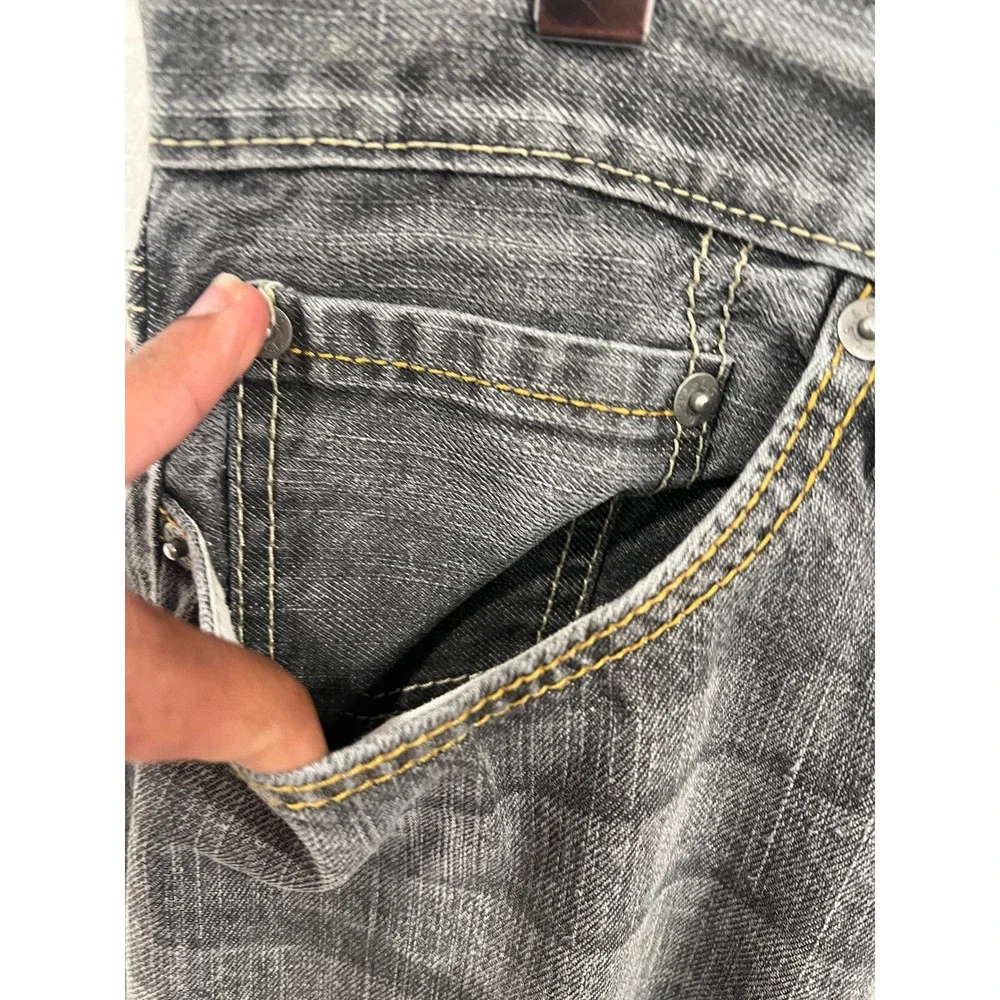 Levi Strauss Jeans 514 Mens Gray Straight Leg Denim Jeans 28x30 S40115 NXHK
